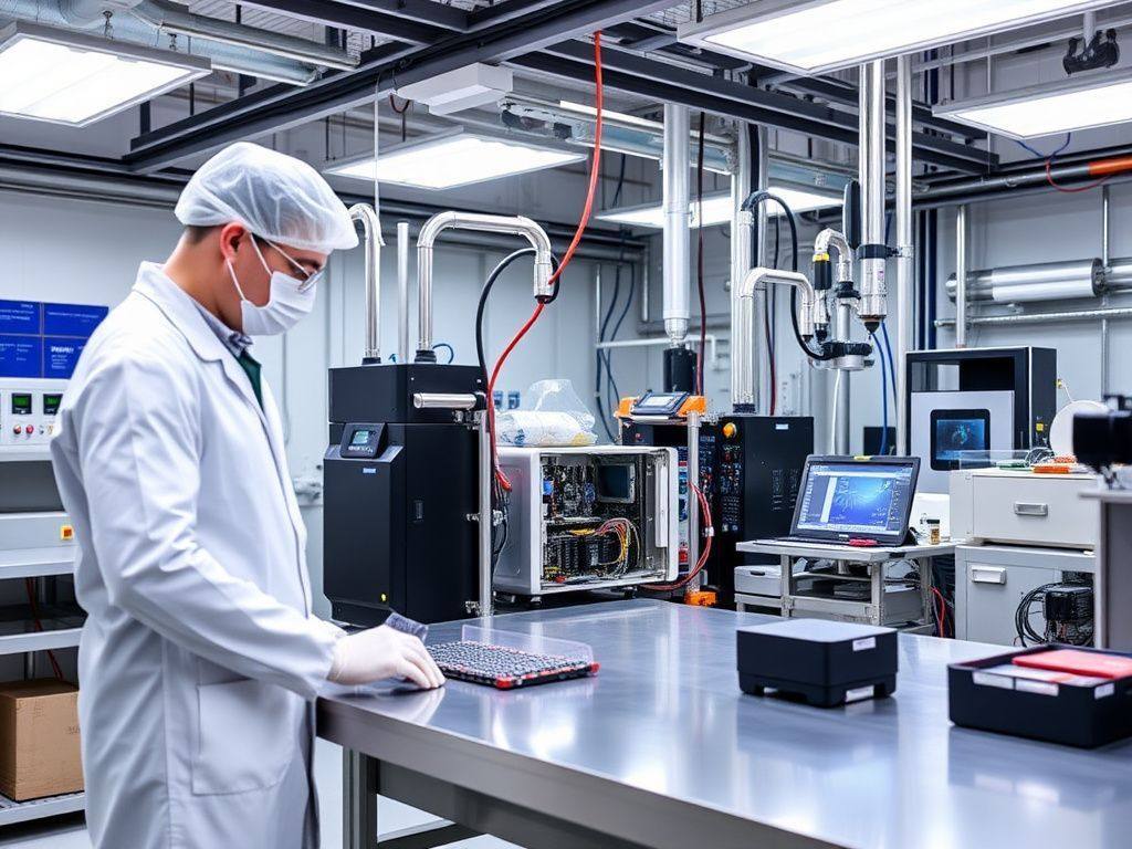 High precision electronics cleanroom production line