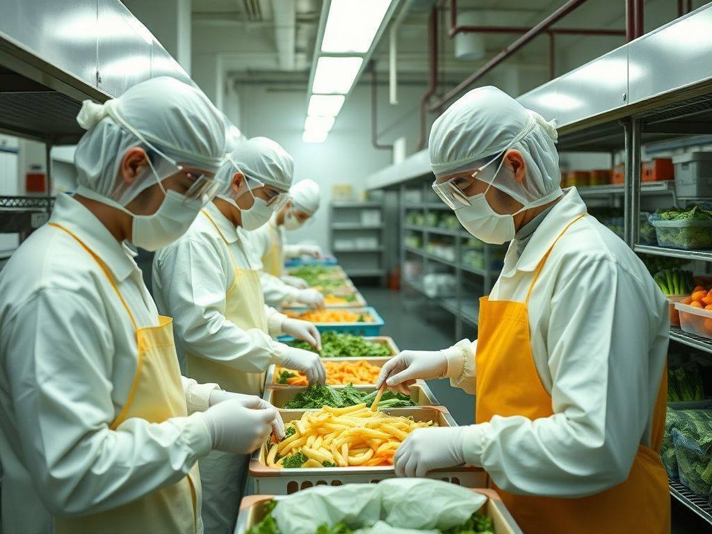 Food cleanroom production workers
