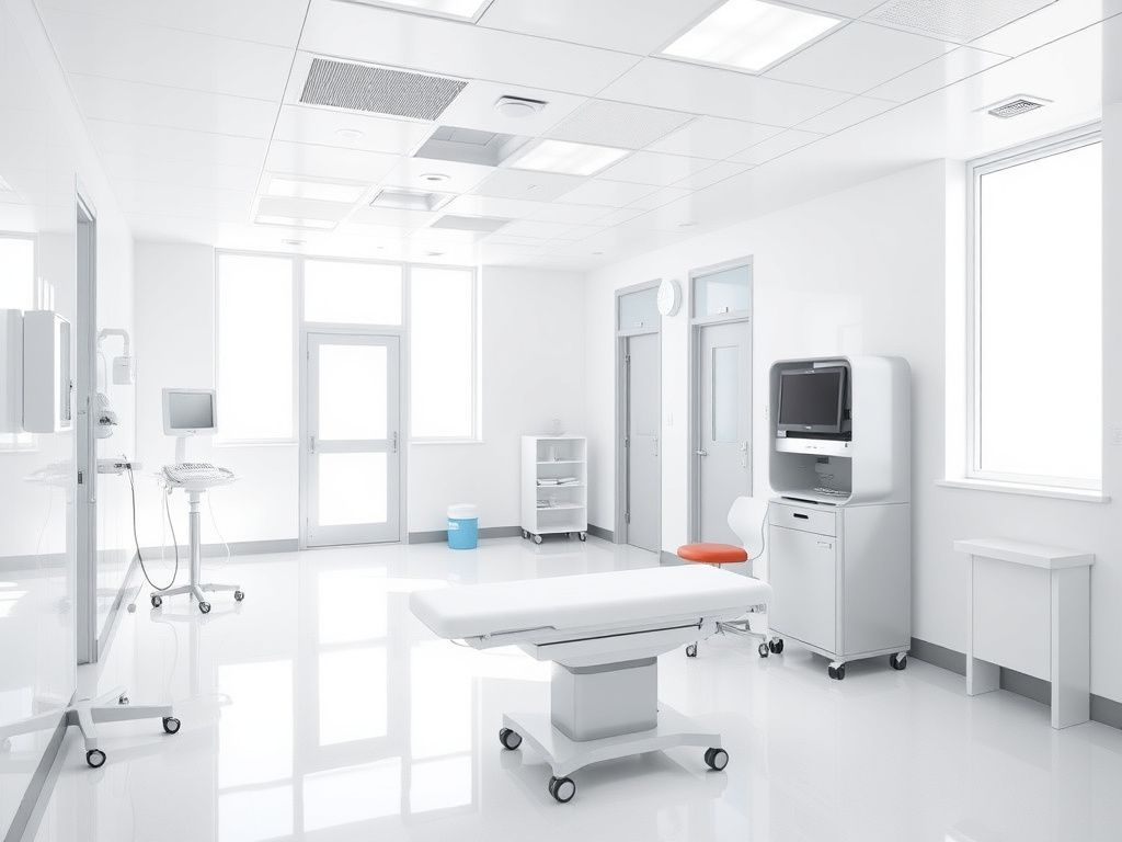 Bright cleanroom newly constructed interior