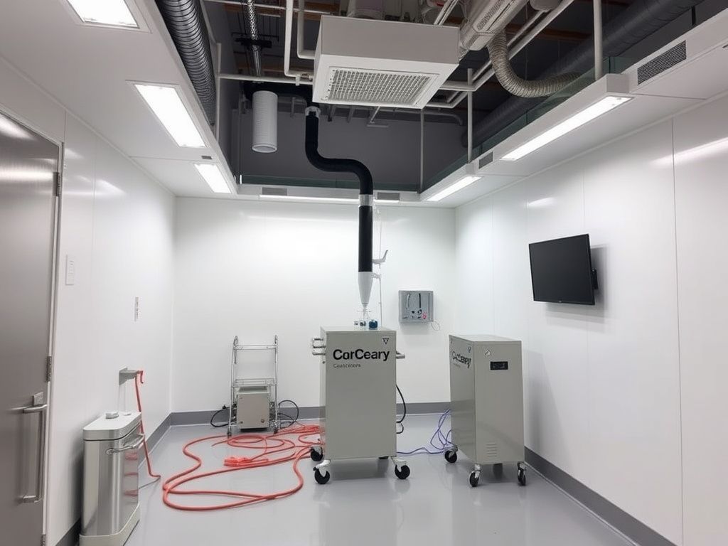 Cleanroom renovation equipment installation