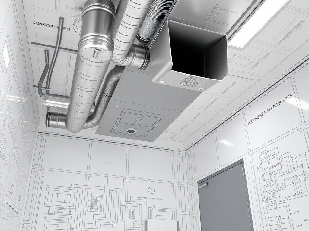 Cleanroom planning blueprint and stainless ventilation duct
